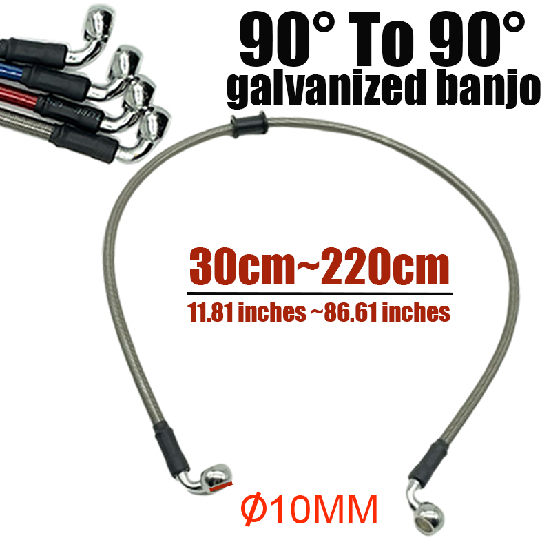 Braided Line - 10mm 90 stopni motocykl Dirt Bike