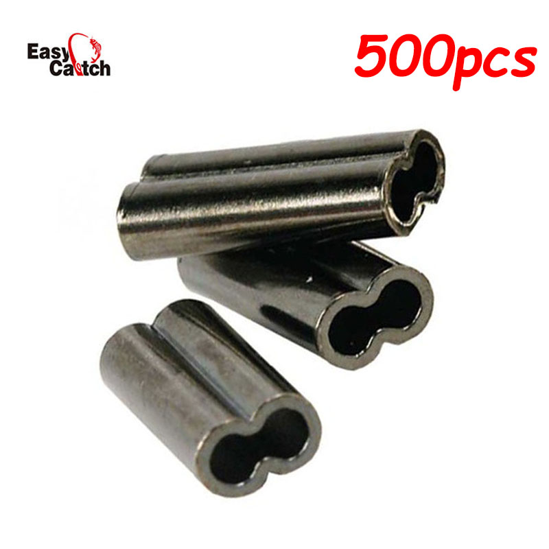 Monofilament Line - 500 sztuk/partia miedzi wędkowanie Crimp rękawy