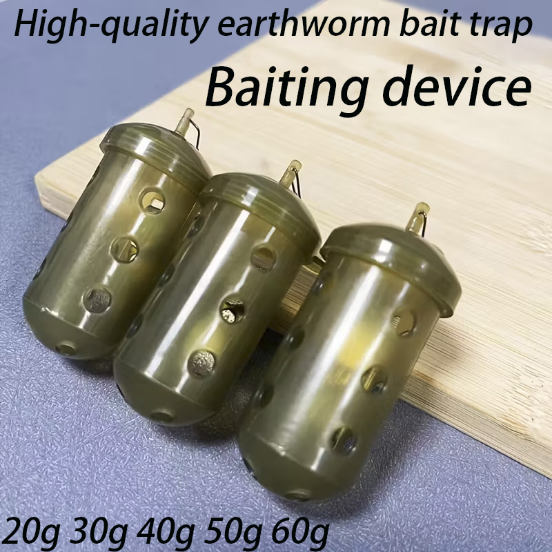 Fishing Line Dispenser - Cylindryczna koszyczek na przynęty wędkarskie, otwory