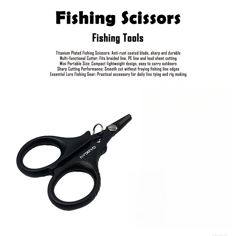 Fishing Line Cutter - 1 szt. Nożyczki wędkarskie powlekane tytanem,
