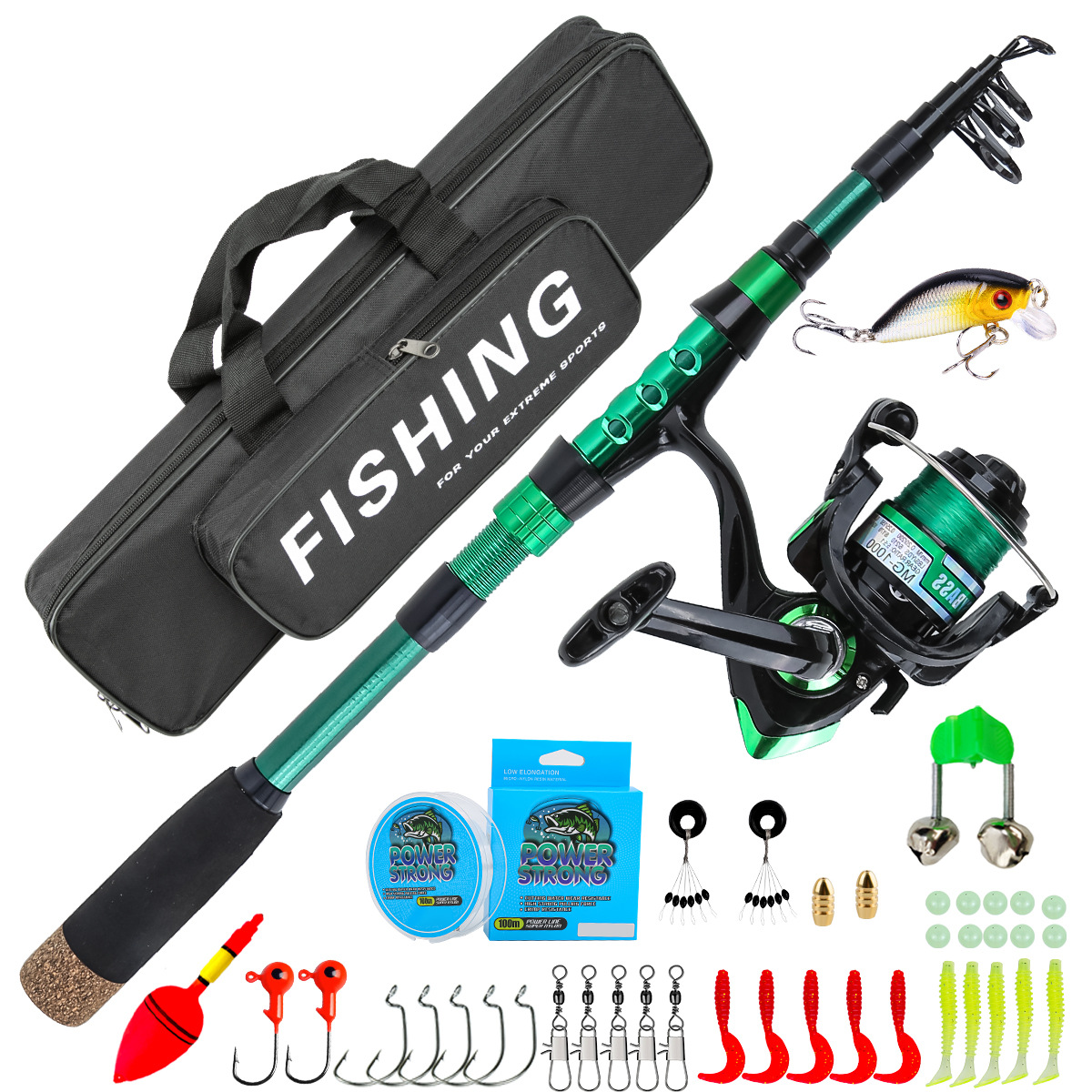 1.8-metrowy zielony teleskopow – Fishing Line Spooler recenzja i cena